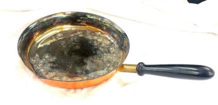 Bradleigh plate Sheffiled copper pan measures approx 10 inches diameter