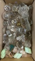 Collection of antique glass bottle stoppers