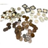 Selection of assorted antique and later coins to include Victorian, Edwardian, Georgian and later,