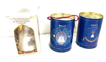 Selection of commemorative Bells Scotch Whisky decanters to include ' Her Majesty Queen Elizabeth II