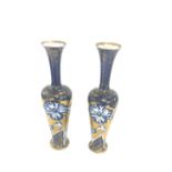 Pair Victorian glazed vases, makers mark to base depicting and eagle, approximate height of each