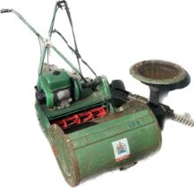 Vintage Ransomes petrol lawn mower, blade measures 22 inches