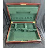 Vintage large wooden cutlery box