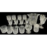 Selection of Edinburgh cut glass to include wine cooler, brandy, wine glasses etc