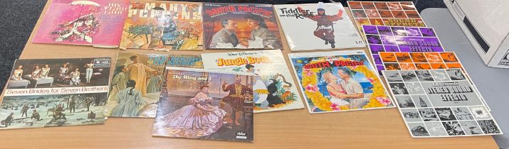 Selection of vinyl Musical sound tracks to include Sound of Music, Jungle Book etc