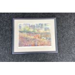 Limited edition (72/700) J Arnott 1999 Manchester Pride parade with red double decker bus, Pencil