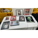 8 framed film posters largest measure 16 inches by 12 inches
