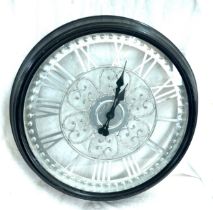 Large wall hanging clock, diameter approximately 22 inches