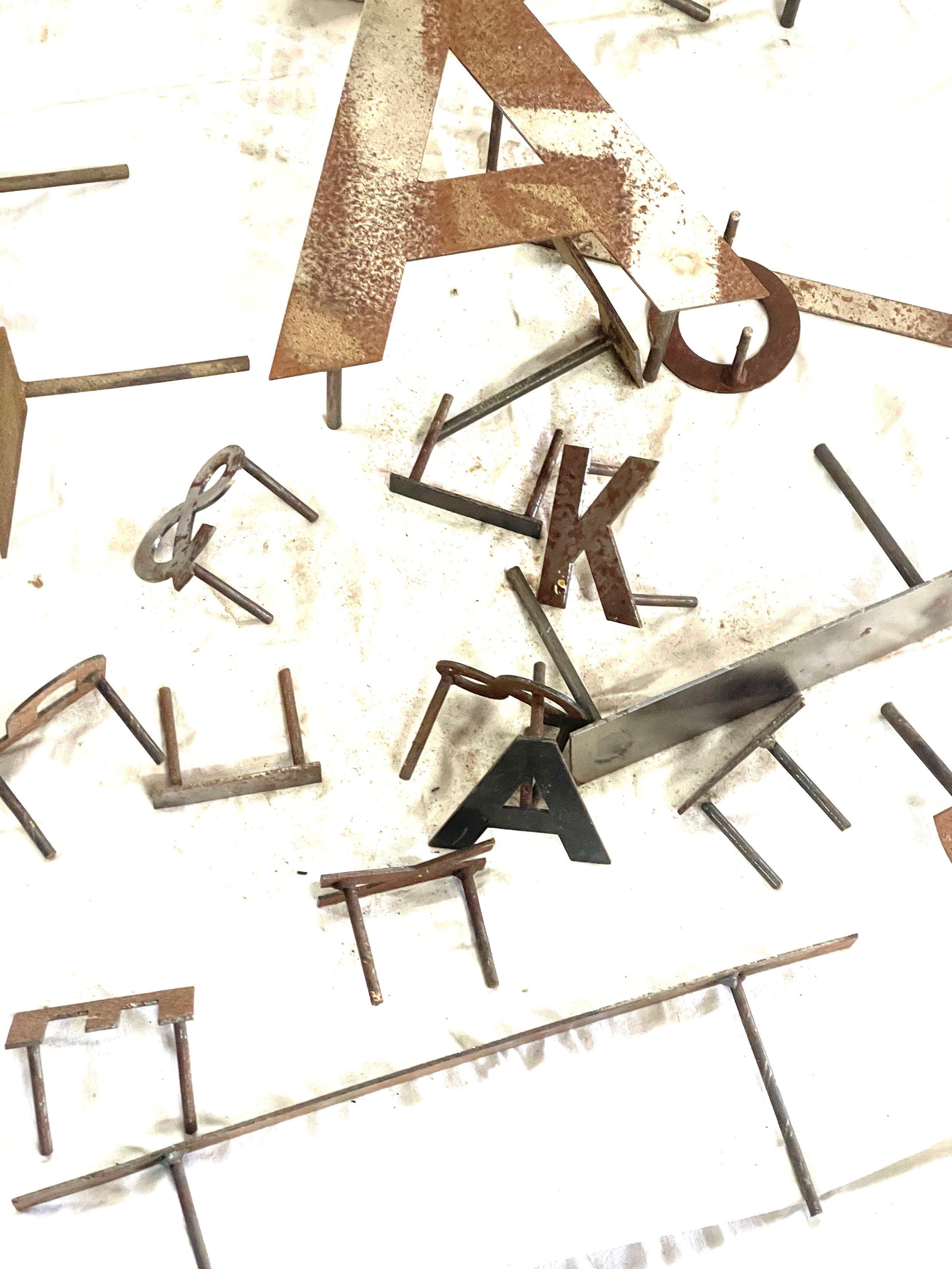 Selection of assorted metal display letters - Image 3 of 5