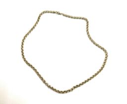 Heavy 9ct gold belcher chain, total weight 38 grams, 51cm long