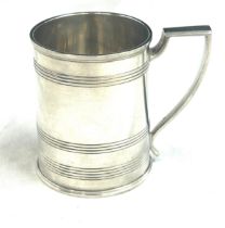 Antique Georgian sterling silver christening mug makers initials JE for John Emes, hallmarks for