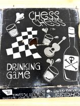 Glass chess set, complete in original box