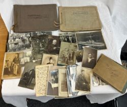 Selection of vintage and later postcards includes war time, real photo post cards etc