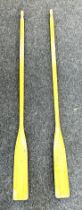 Pair wooden oars, approximate length 75 inches