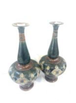 Pair of Royal doulton stoneware vases, marked 6367, height 42cm