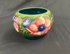 Vintage Moorcroft bowl anemone pattern