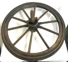 Antique 1880's cartwheel, approximate diameter 28 inches