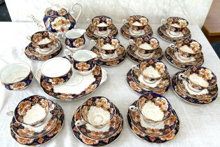 Royal Albert Heirloom 42 piece tea service to include tea pot, cups, saucers Overall good