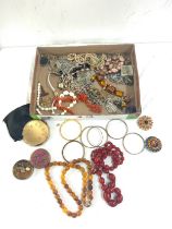Selection of vintage costume jewellery