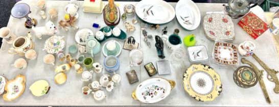Large selection of pottery and china various makers, to include Denby, Aynsley, Goss, Leonardo etc