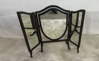 Antique mahogany dressing table mirror measures approx 18 inches wide