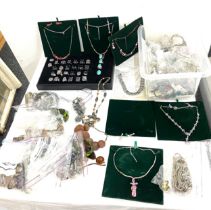 Large selection of brand new costume jewellery includes neckalces, bangles etc