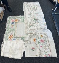Selection of vintage table cloths