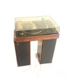 Vintage Bang and Olufsen beovox 1000 speakers and a Beogram 1500 turn table, untested