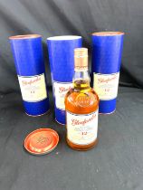 3 new and sealed bottles of Glenfarclas single malt scotch whisky aged 12 year, 43% 70cl