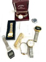 Selection of vintage and later ladies and gents wristwatches, all untested