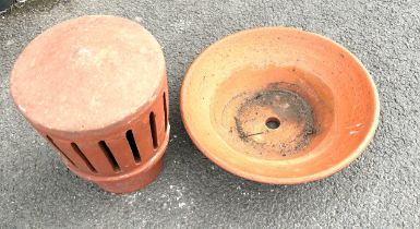 Terracota chimney stack, terracota bowl