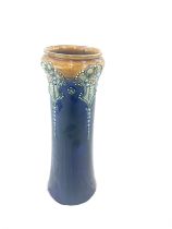 Pair of Royal Doulton Stoneware Tapered Cylindrical vase, 13 inches tall marked 6462