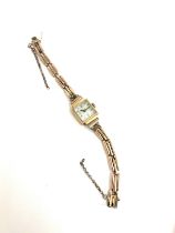 Ladies 18ct cased ladies wristwatch with a 9ct strap, watch untested, total overall weight 15.2g