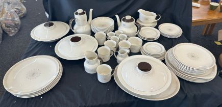 Part dinner coffee tea Royal Doulton Morning star Dinner service to include plates, tureens,