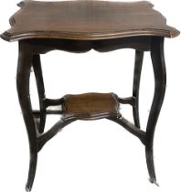 Mahogany occasional table measures approximately 29 inches tall 23 inches wide 18 inches depth