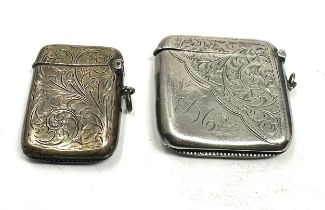 2 x .925 sterling vesta / match cases