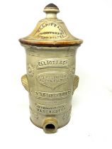 Victorian Elliot & Co manchester Stoneware water filter measures approx height 40cm