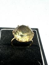 9ct gold vintage citrine dress ring (5.6g)