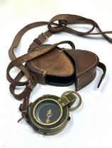 WW1 British Military Compass & Leather Case Both Dated 1917 Compass Marked