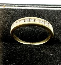 Vintage 9ct gold diamond ring 0.25ct diamonds weight 2.2g