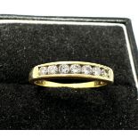 18ct gold diamond half eternity ring with 0.33ct diamonds weight 2.8g