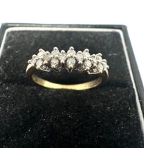 9ct gold diamond half eternity ring (1.5g)