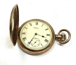 Gents Half Hunter Rolled Gold Pocket Watch Hand-wind Working