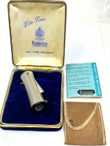 Vintage Ronson Variflame Lite-Time Lighter Original Box Built In Avia Watch x 1