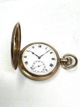 Gents Full Hunter Rolled Gold Pocket Watch Hand-wind Working