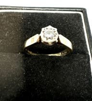 Vintage 9ct gold diamond ring weight 2.1g