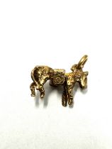 9ct gold donkey charm pendant (1.5g)