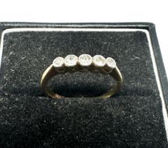 18ct gold diamond five stone vintage ring (2.1g)