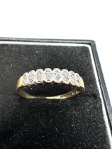 9ct gold diamond half eternity ring (1.4g)