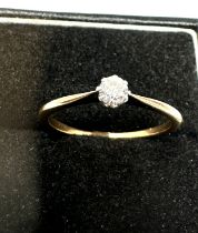 Vintage 18ct gold diamond ring weight 2g